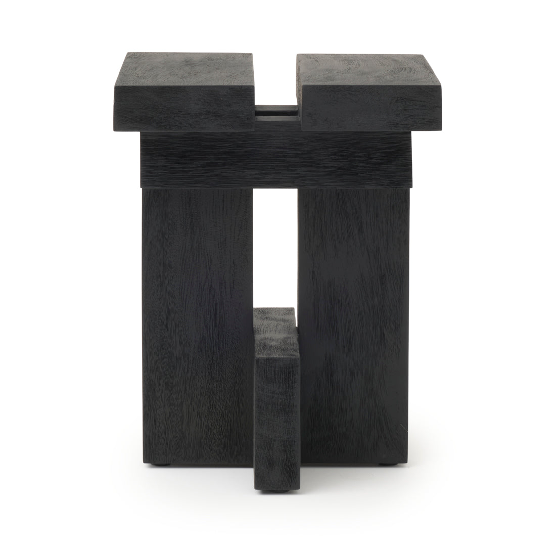 Siya Wood Accent Table Black