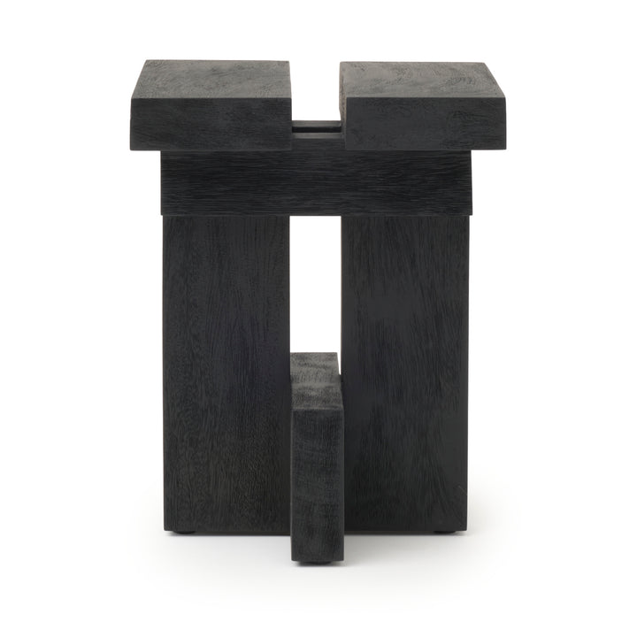 Siya Wood Accent Table Black