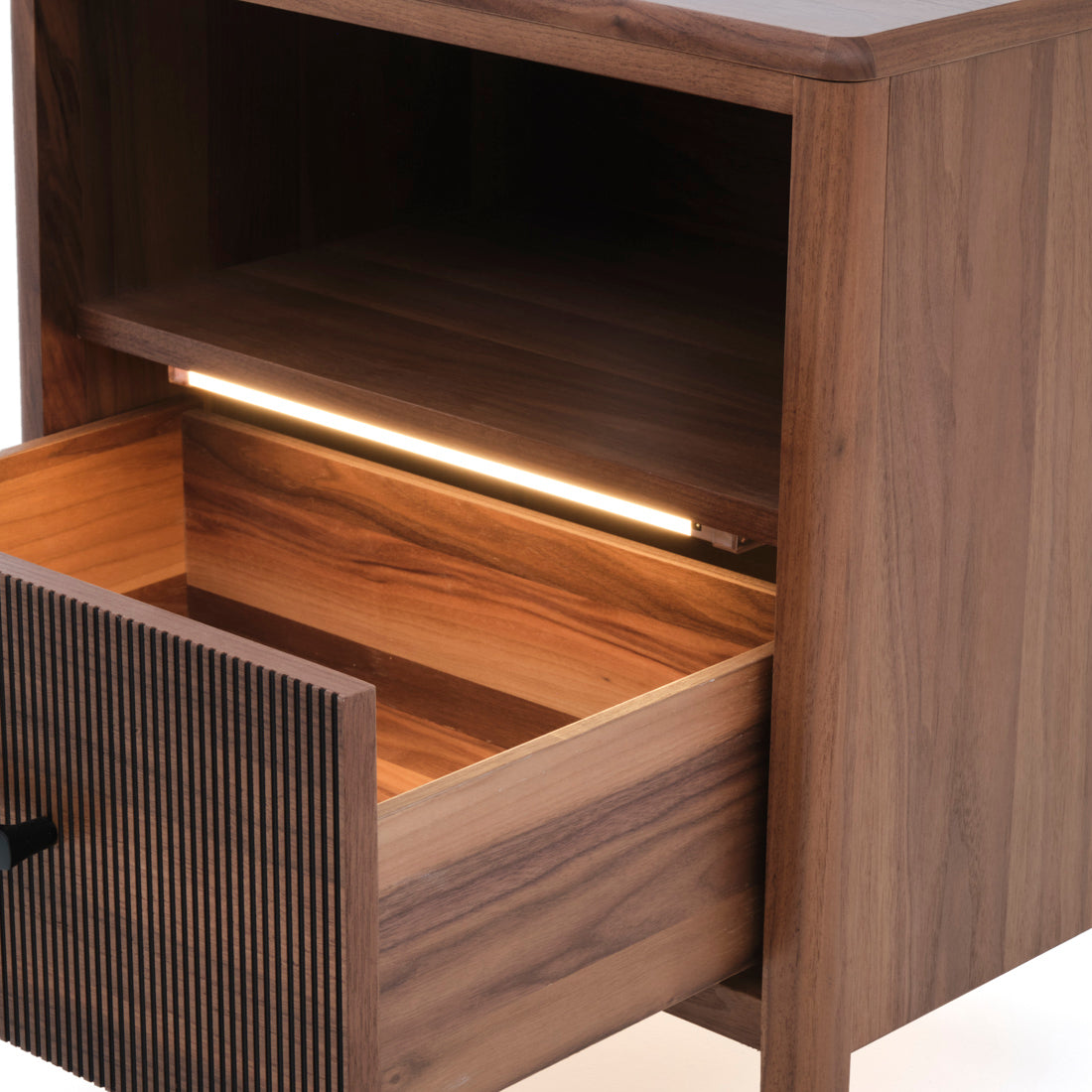 Edriana Right Nightstand Dark Brown