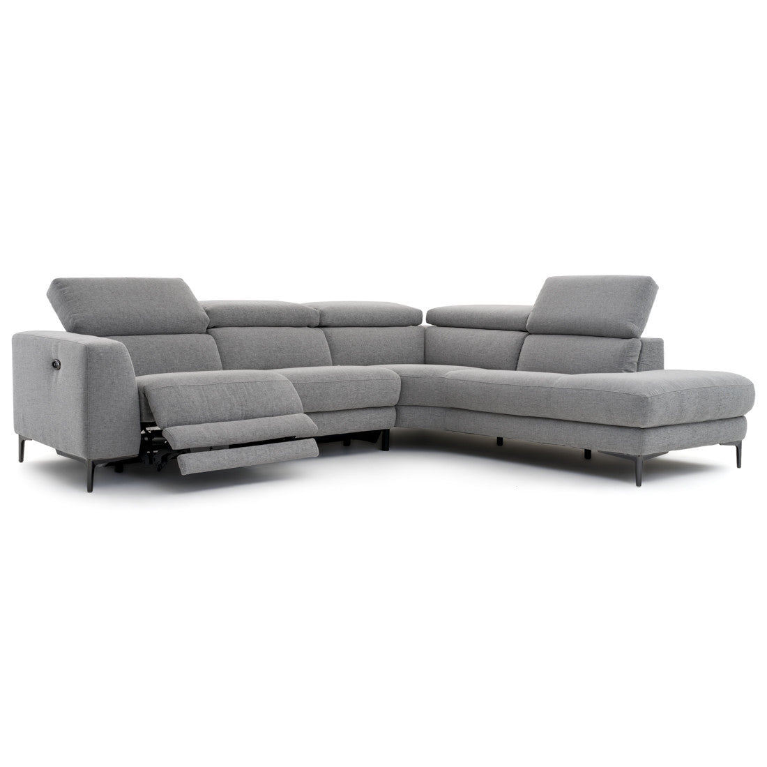 Emilia Reclining Sectional Sofa Light Grey