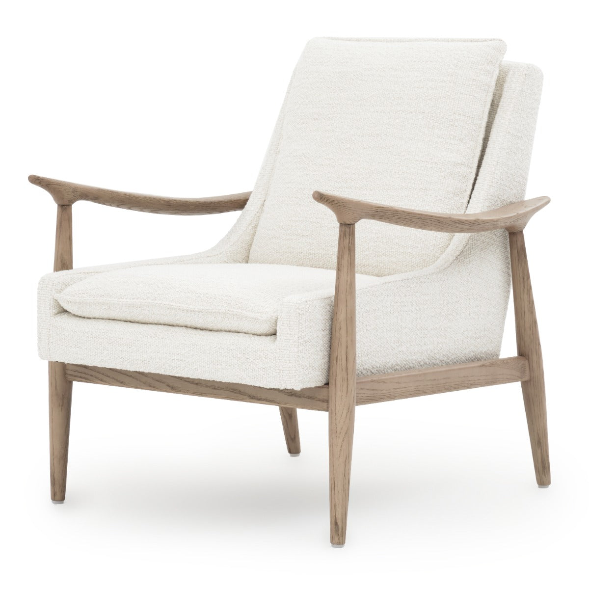 Nolra Fabric Accent Chair Off White