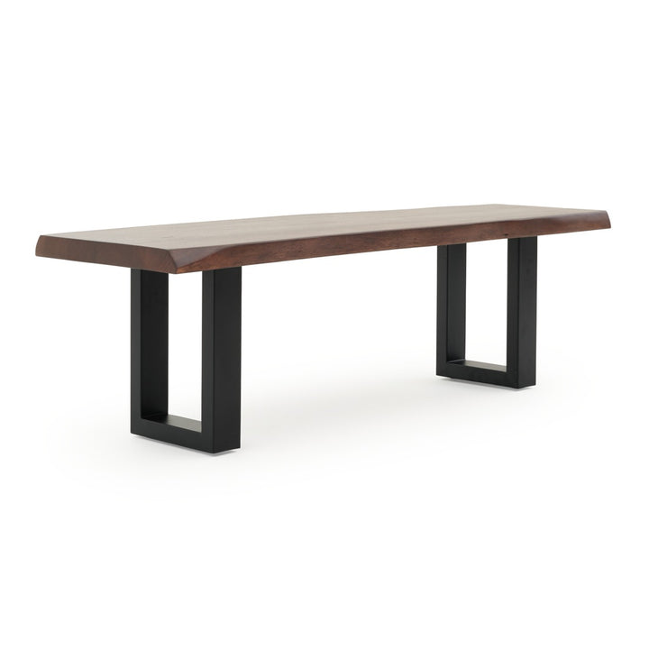 Noema Wood Bench Dark Brown