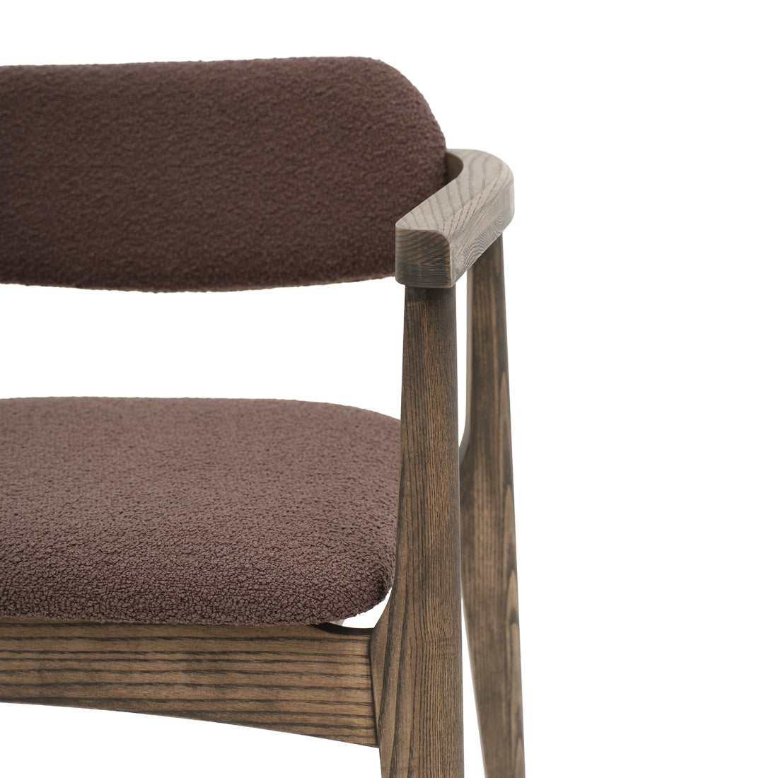 Novella Wood Armchair Dark Brown