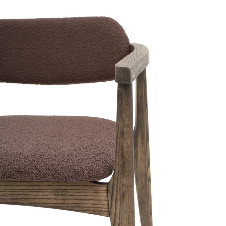 Novella Wood Armchair Dark Brown