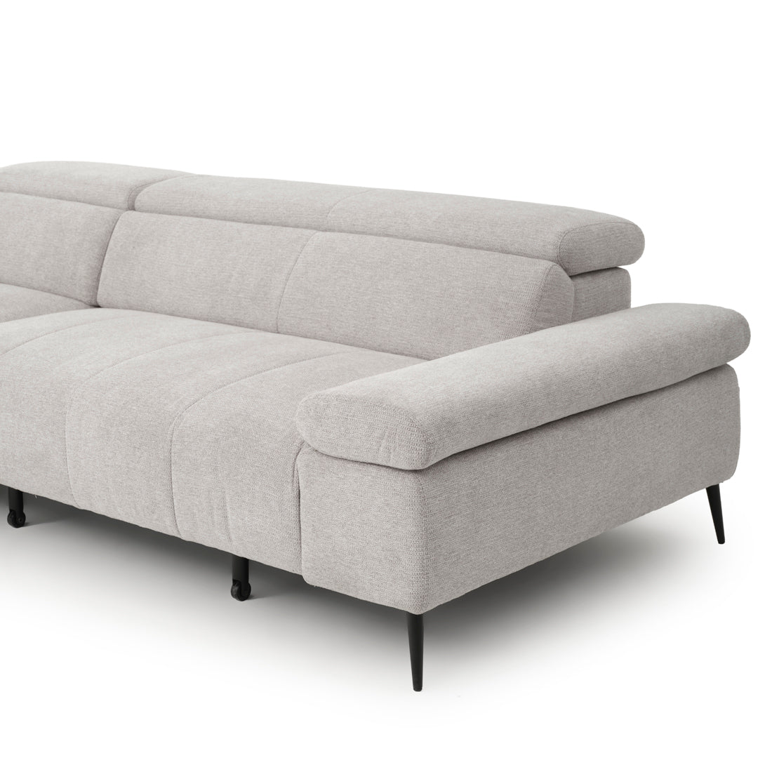 Eldan Fabric Sectional Sofa Light Grey