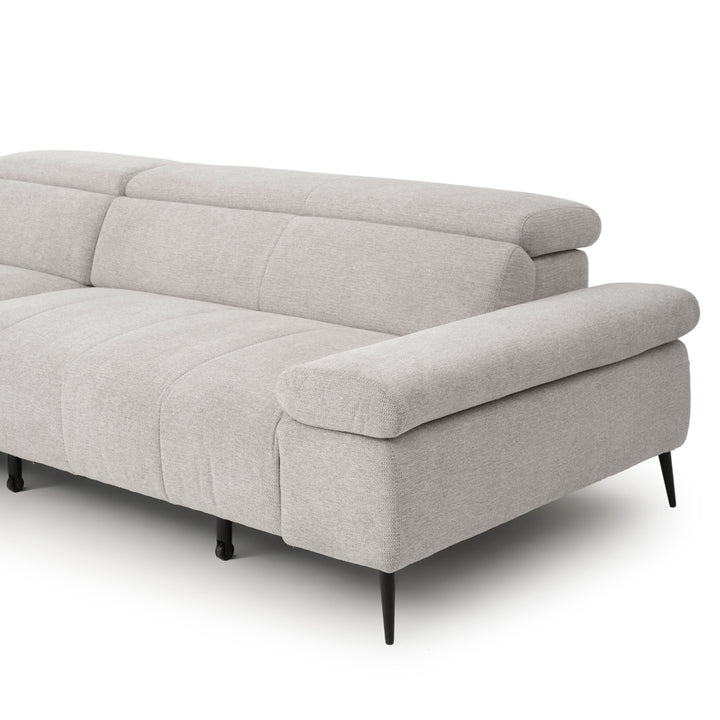 Eldan Fabric Sectional Sofa Light Grey