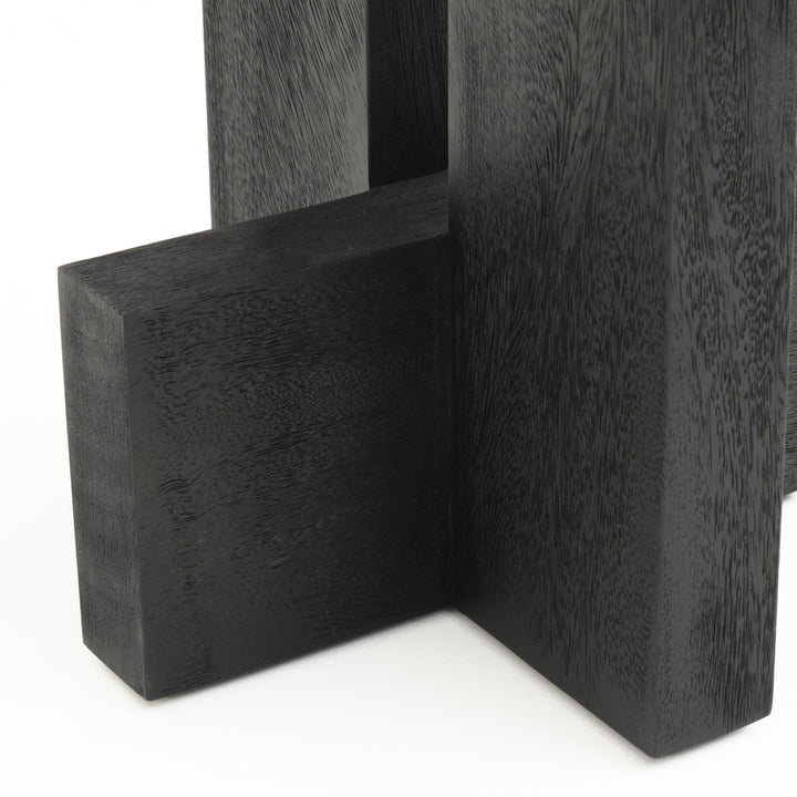 Siya Wood Accent Table Black