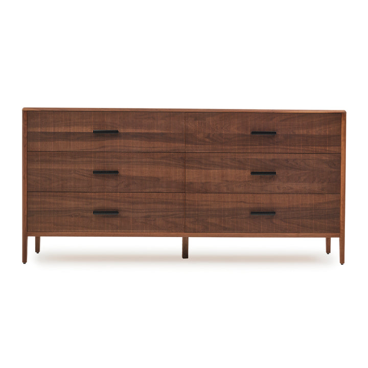 Edriana 6-Drawer Dresser Dark Brown