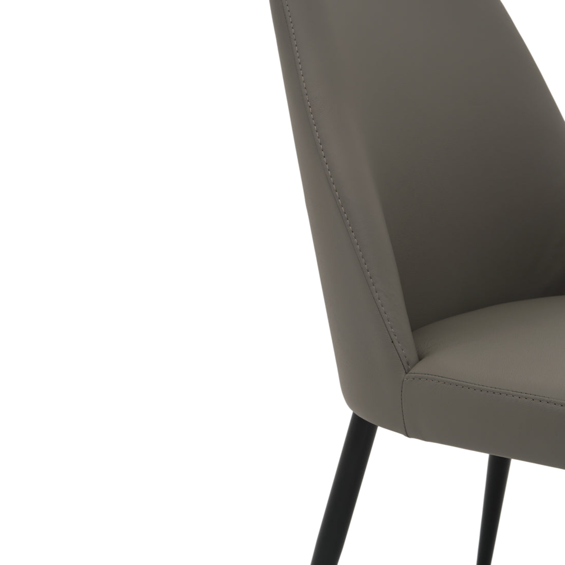 Wima Leather Chair Dark Grey