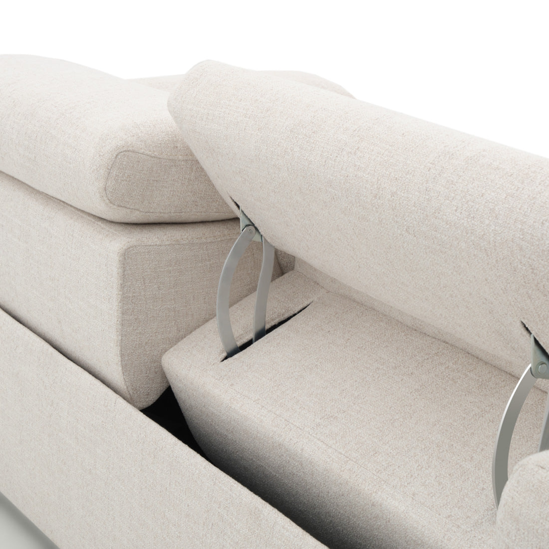 Niguel Fabric Reclining Sofa Beige