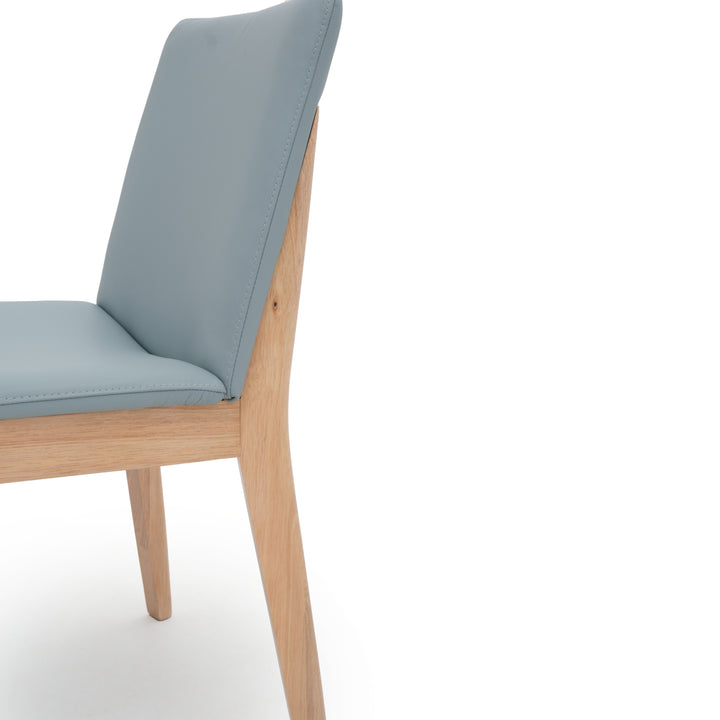 Emy Leather Chair Light Blue