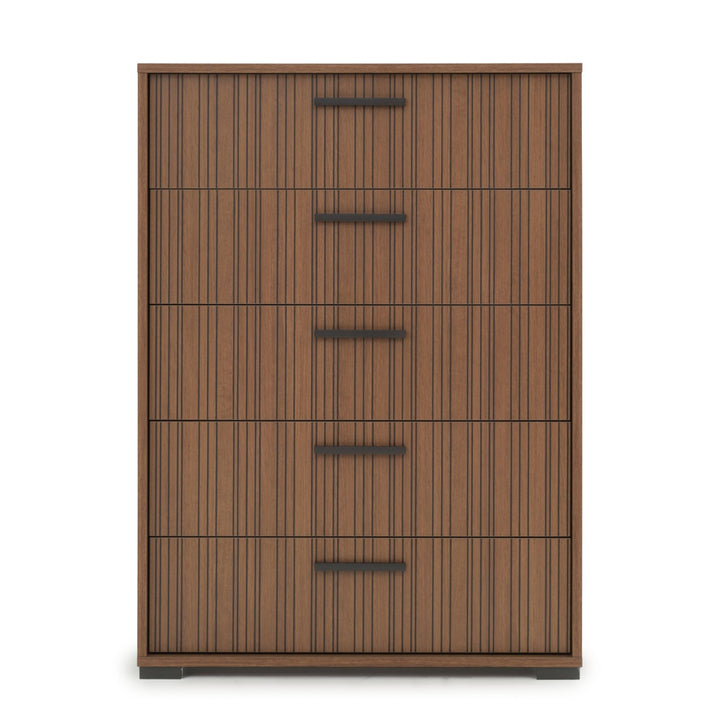 Nitmo 5-Drawer Chest Dark Brown