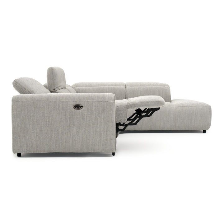 Wilnoir Reclining Sectional Sofa Light Grey