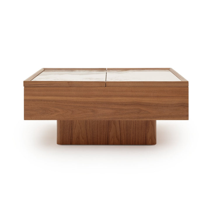 Emoni Coffee Table with Storage Dark Brown
