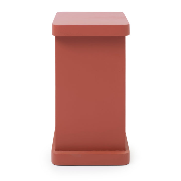 Siya Wood Accent Table Red