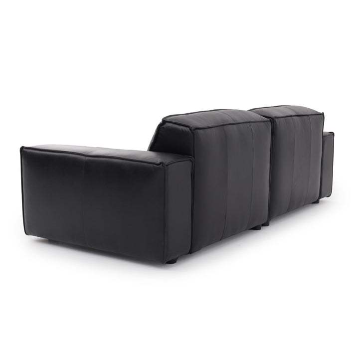 Nook Leather Modular Sofa Black