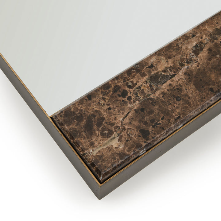 Wanover Wall Mirror Dark Brown