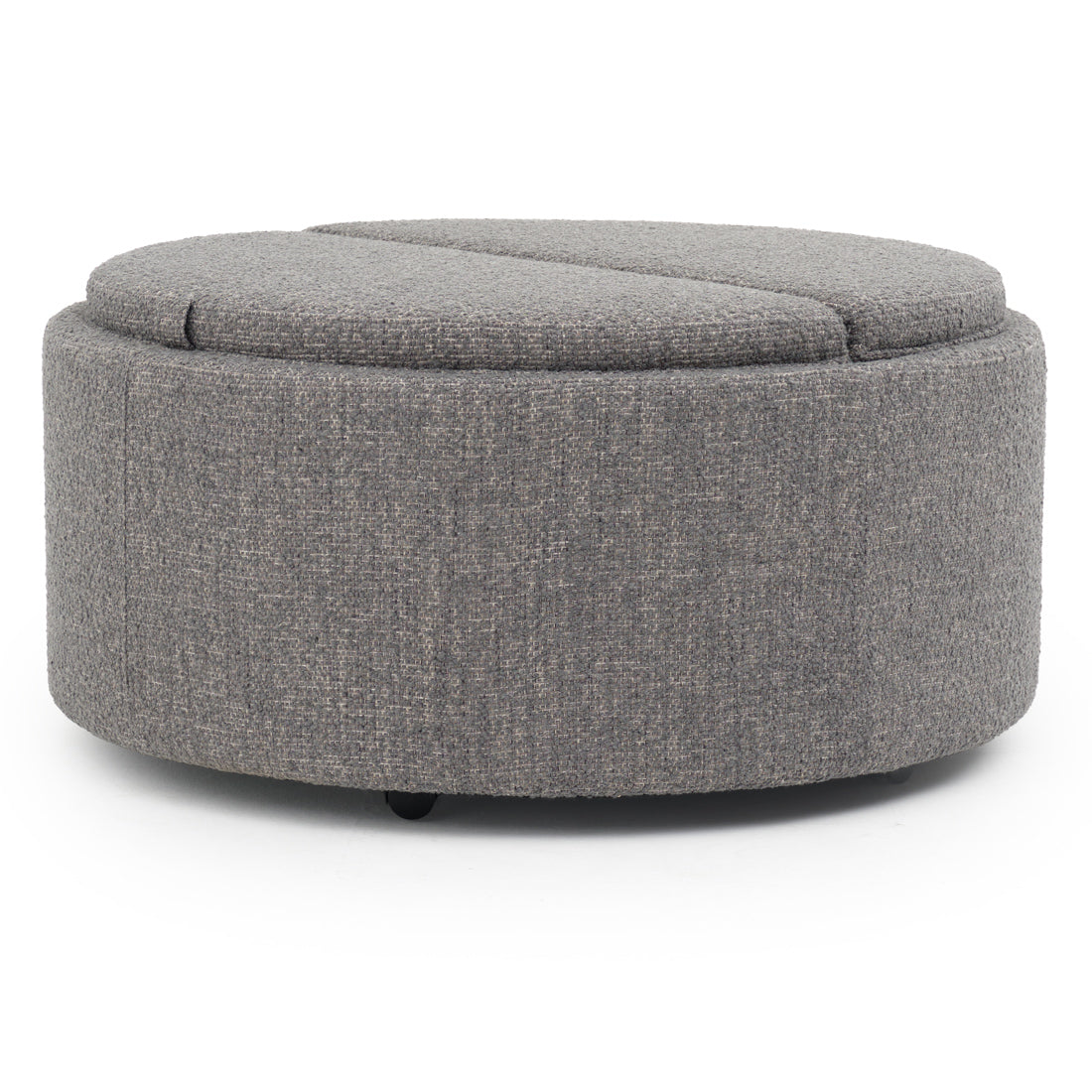 Eller Ottoman with Storage Dark Grey