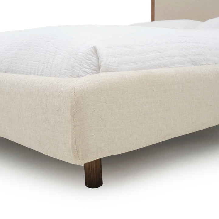 Nicolette Fabric Queen Bed Dark Brown