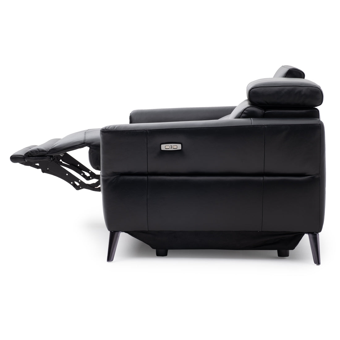 Westlyn Leather Reclining Loveseat Black