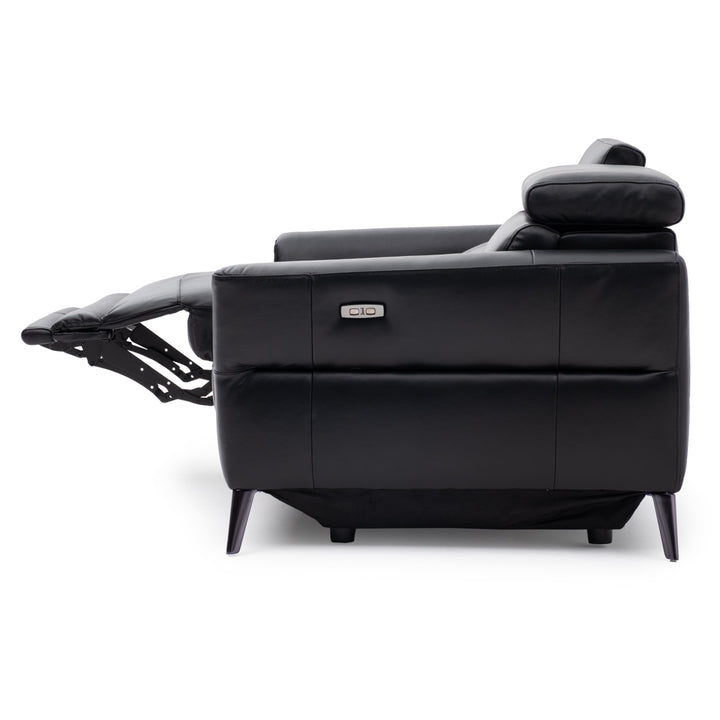 Westlyn Leather Reclining Loveseat Black
