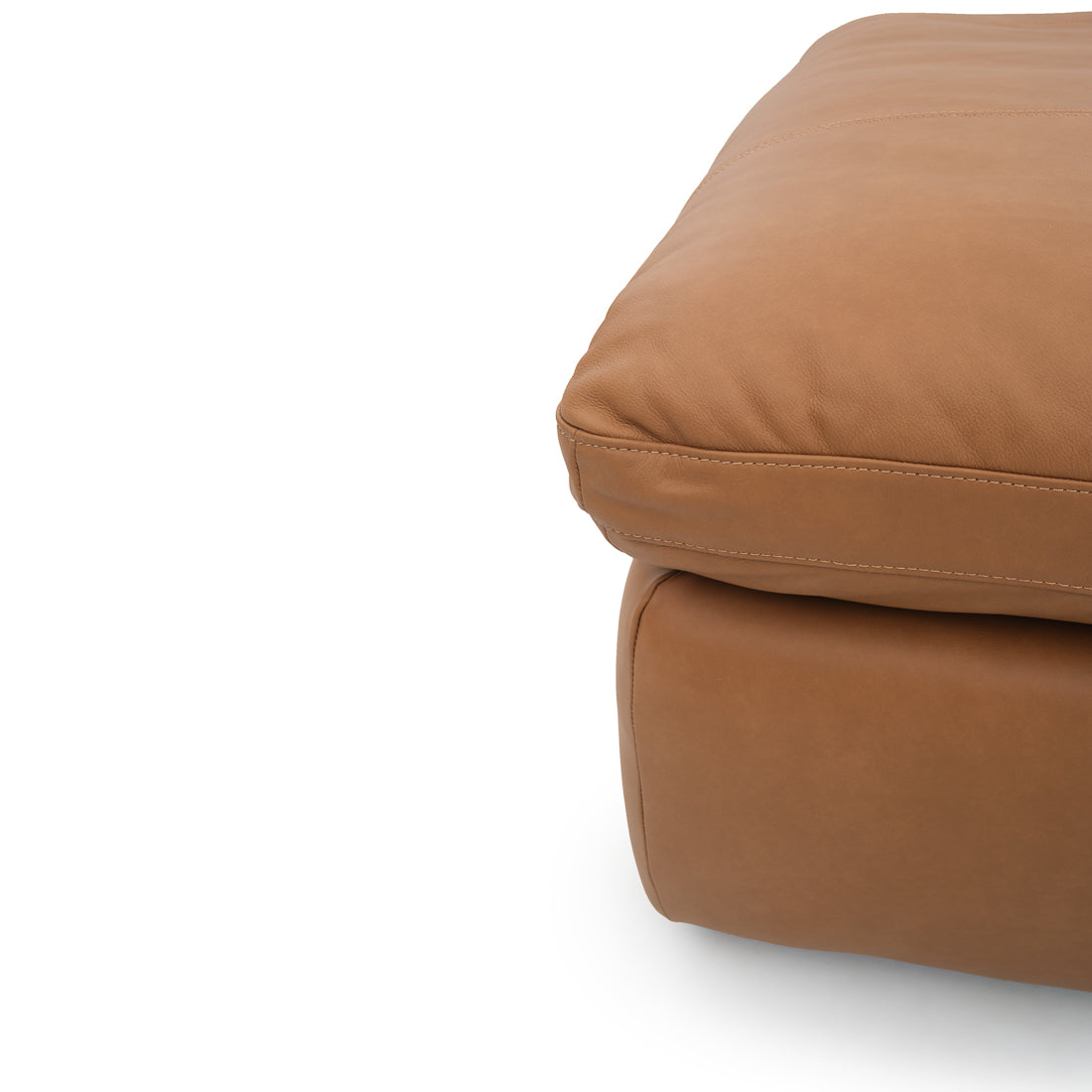 Nigella Leather Ottoman Cognac