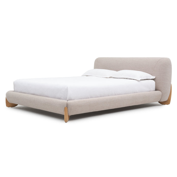 Naida Fabric Queen Bed Beige