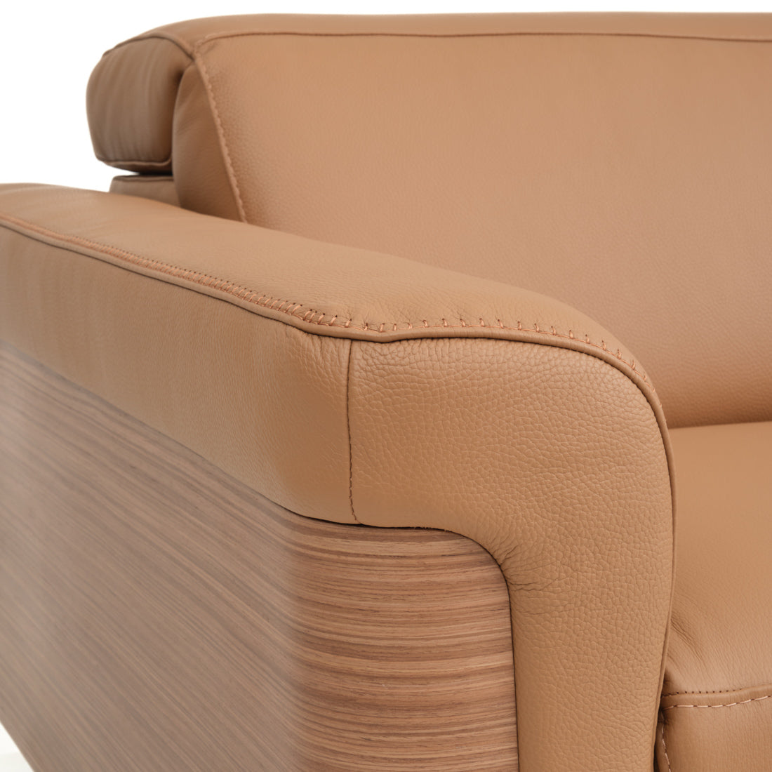 Walida Leather Reclining Loveseat Cognac