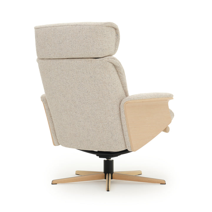 Nakatosa Reclining Chair with Ottoman Beige