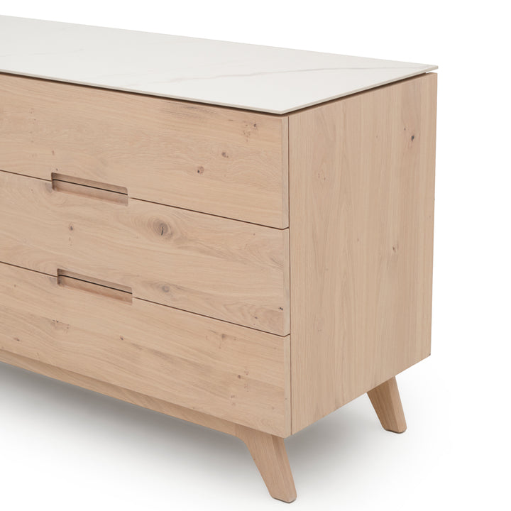 Elaina 6-Drawer Dresser Light Brown