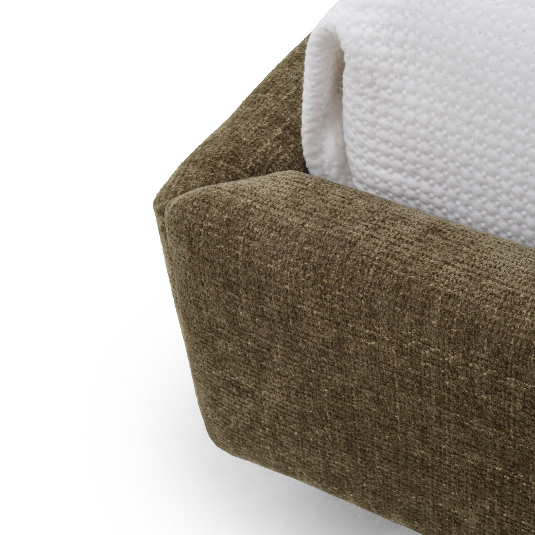 Esmarie Fabric Queen Bed Dark Green