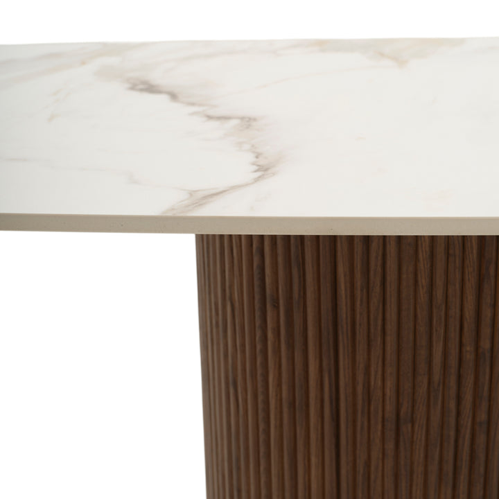 Esmeralda Ceramic Console Table White