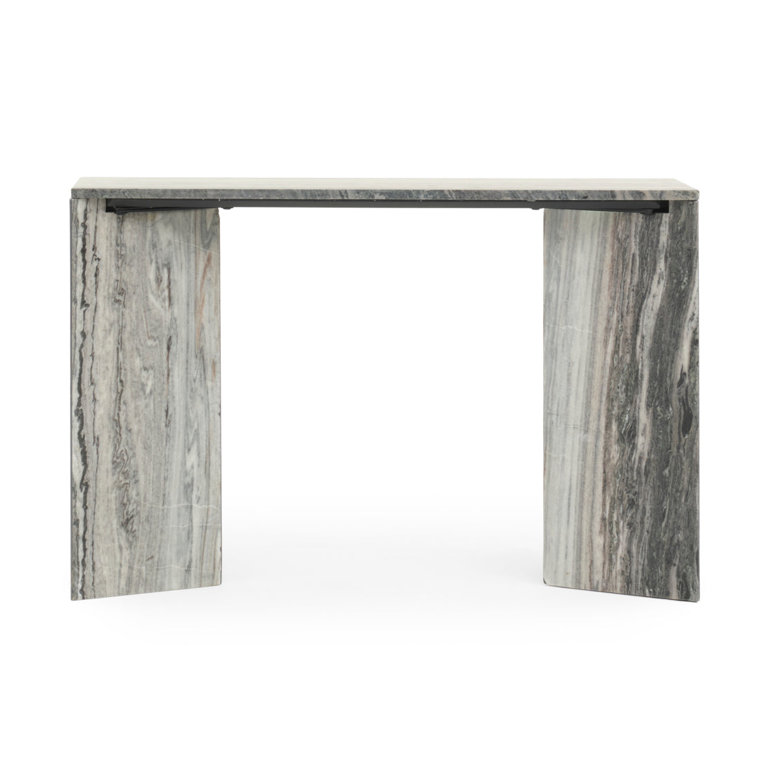 Waseem Marble Console Table Dark Grey