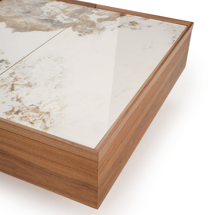 Emoni Coffee Table with Storage Dark Brown