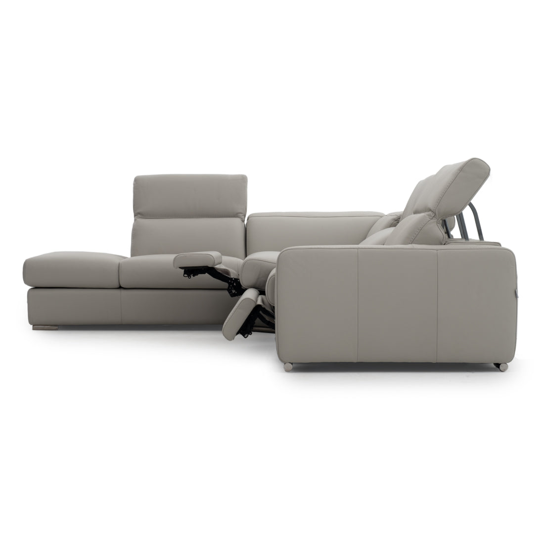 Whitmore Reclining Sectional Sofa Light Grey