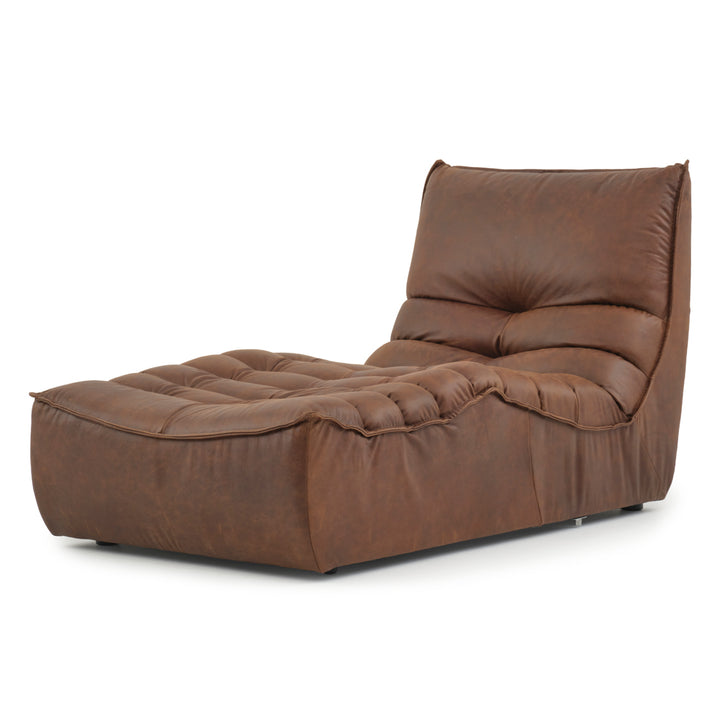 Nesto Modular Armless Chaise Dark Brown