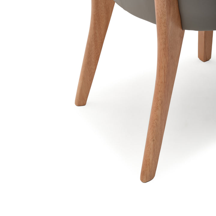 Evy Leather Chair Dark Grey