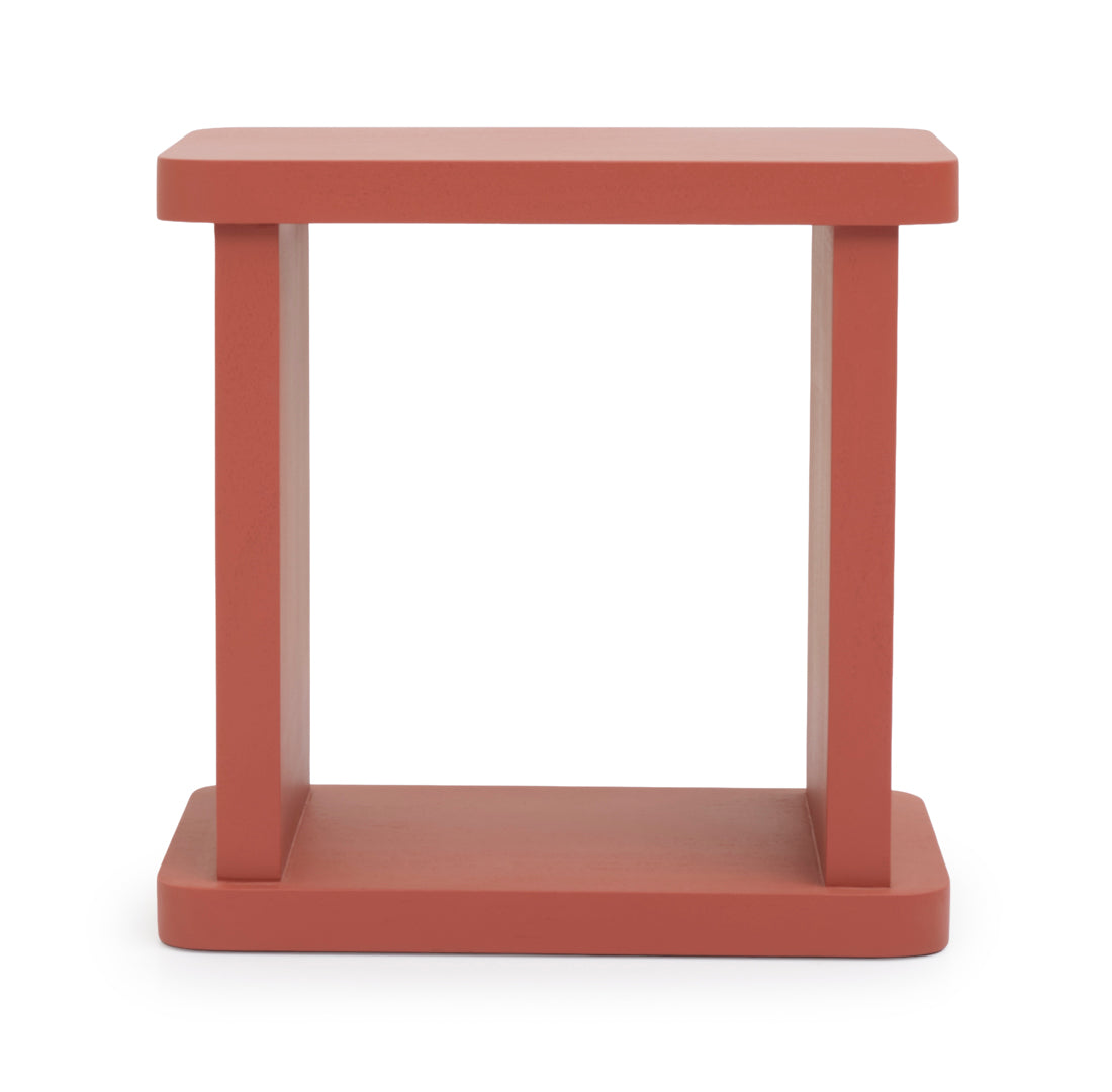 Siya Wood Accent Table Red