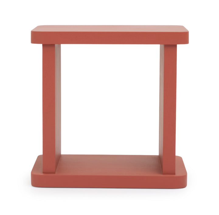 Siya Wood Accent Table Red