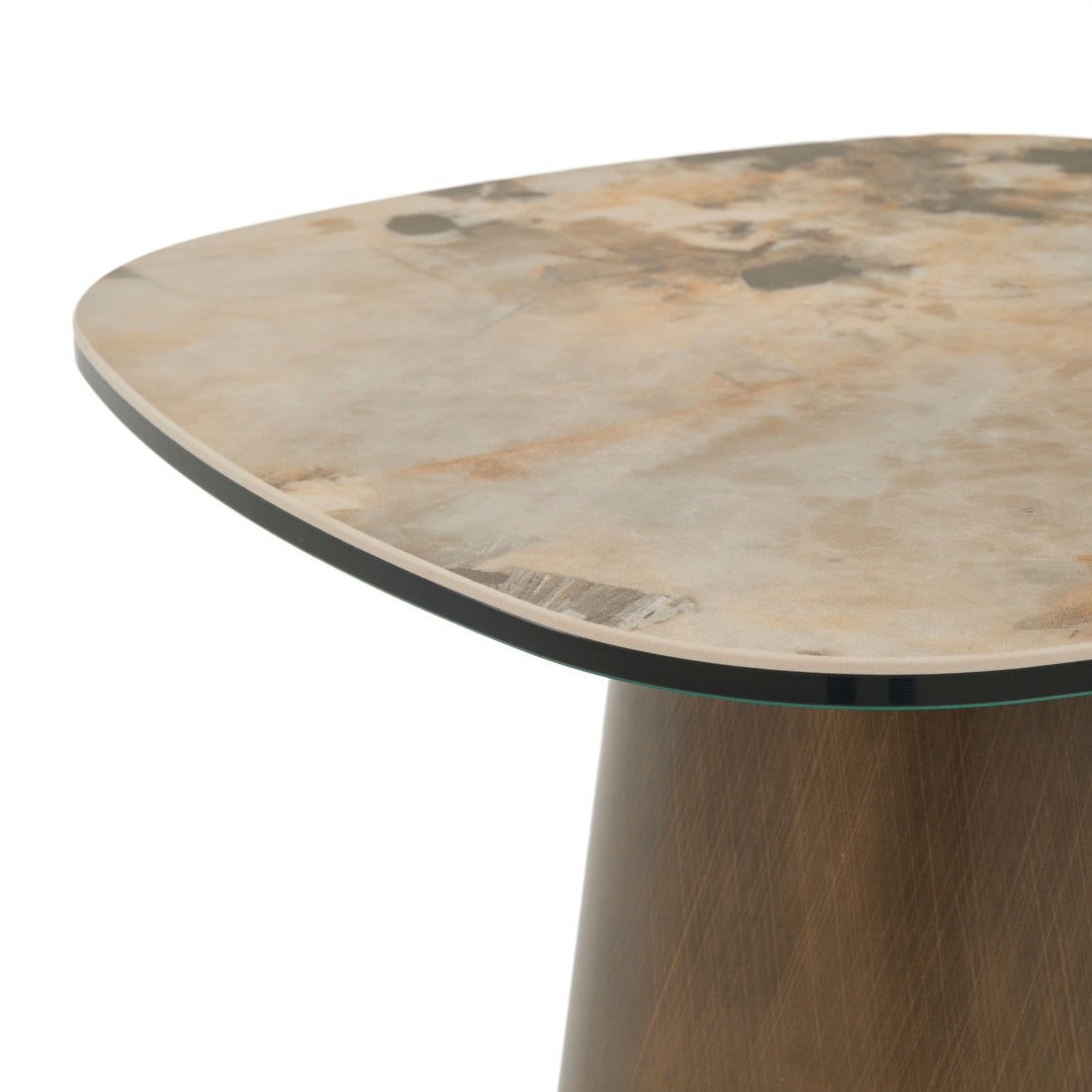 Enordi Ceramic End Table Light Brown