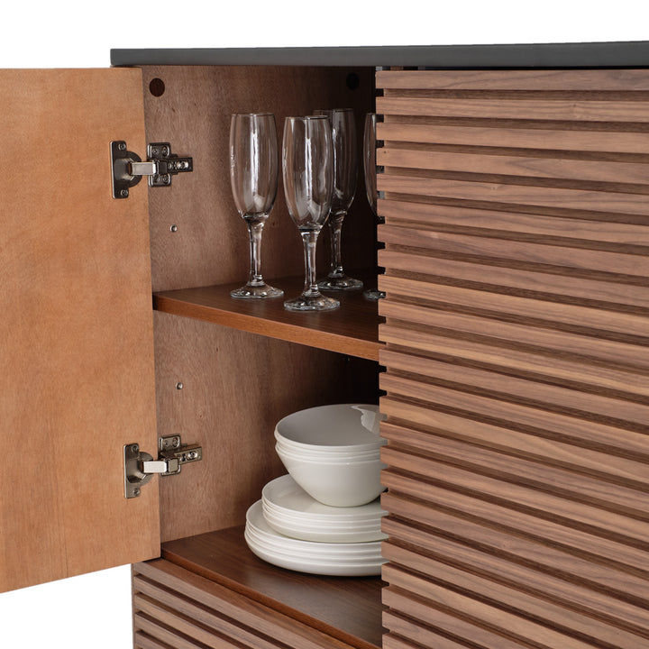 Emory Wood Curio Dark Brown