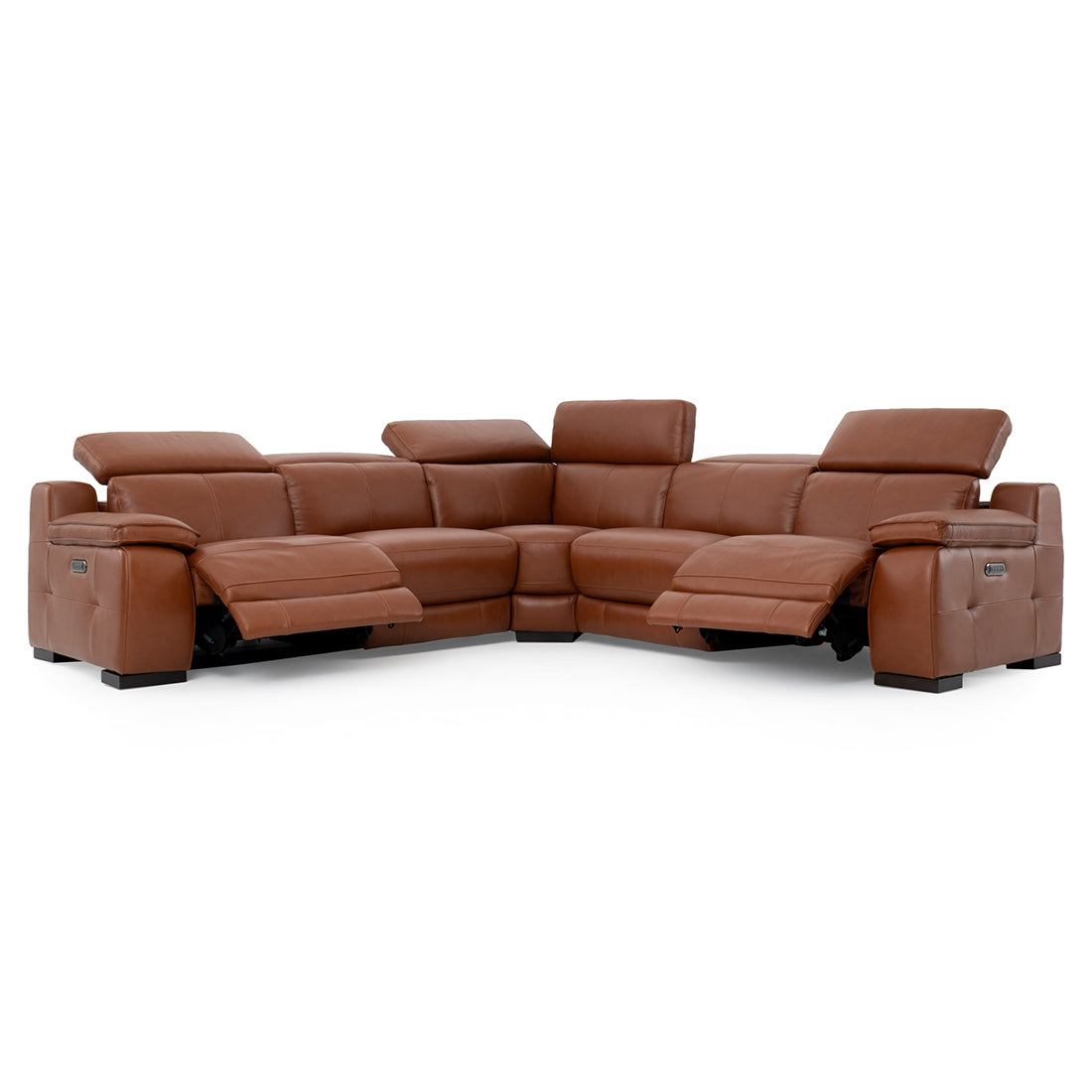 Nova Reclining Sectional Sofa Cognac