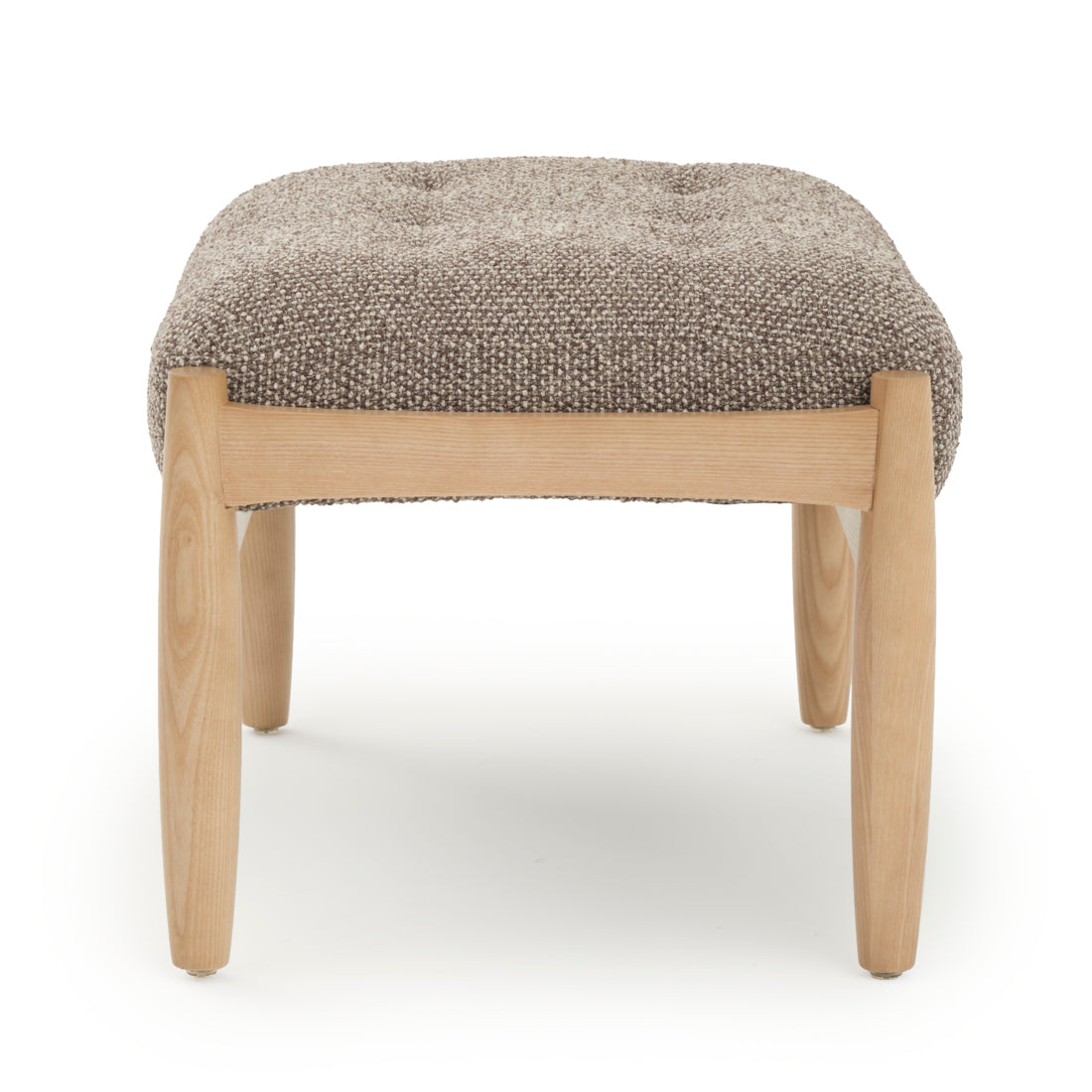 Naranda Fabric Ottoman Dark Brown