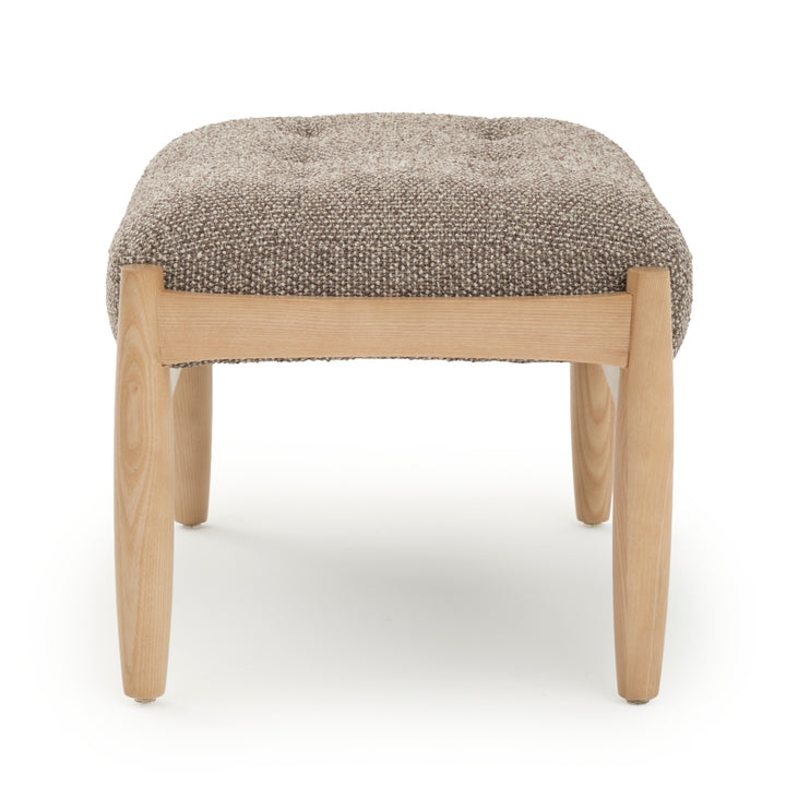 Naranda Fabric Ottoman Dark Brown