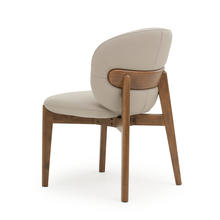 Nirosa Leather Chair Light Grey
