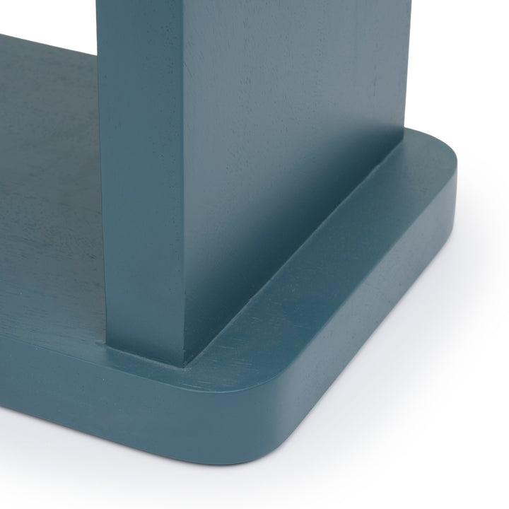 Siya Wood Accent Table Light Blue