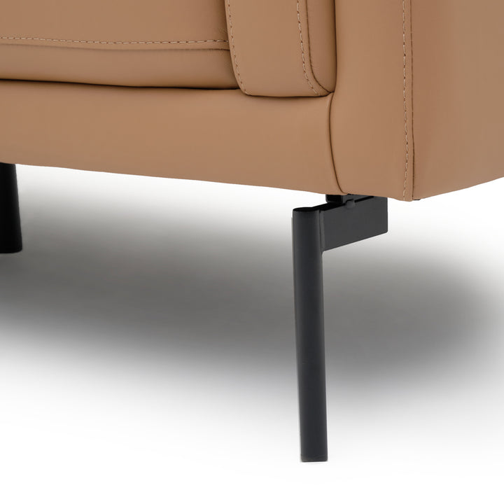 Everly Leather Loveseat Cognac