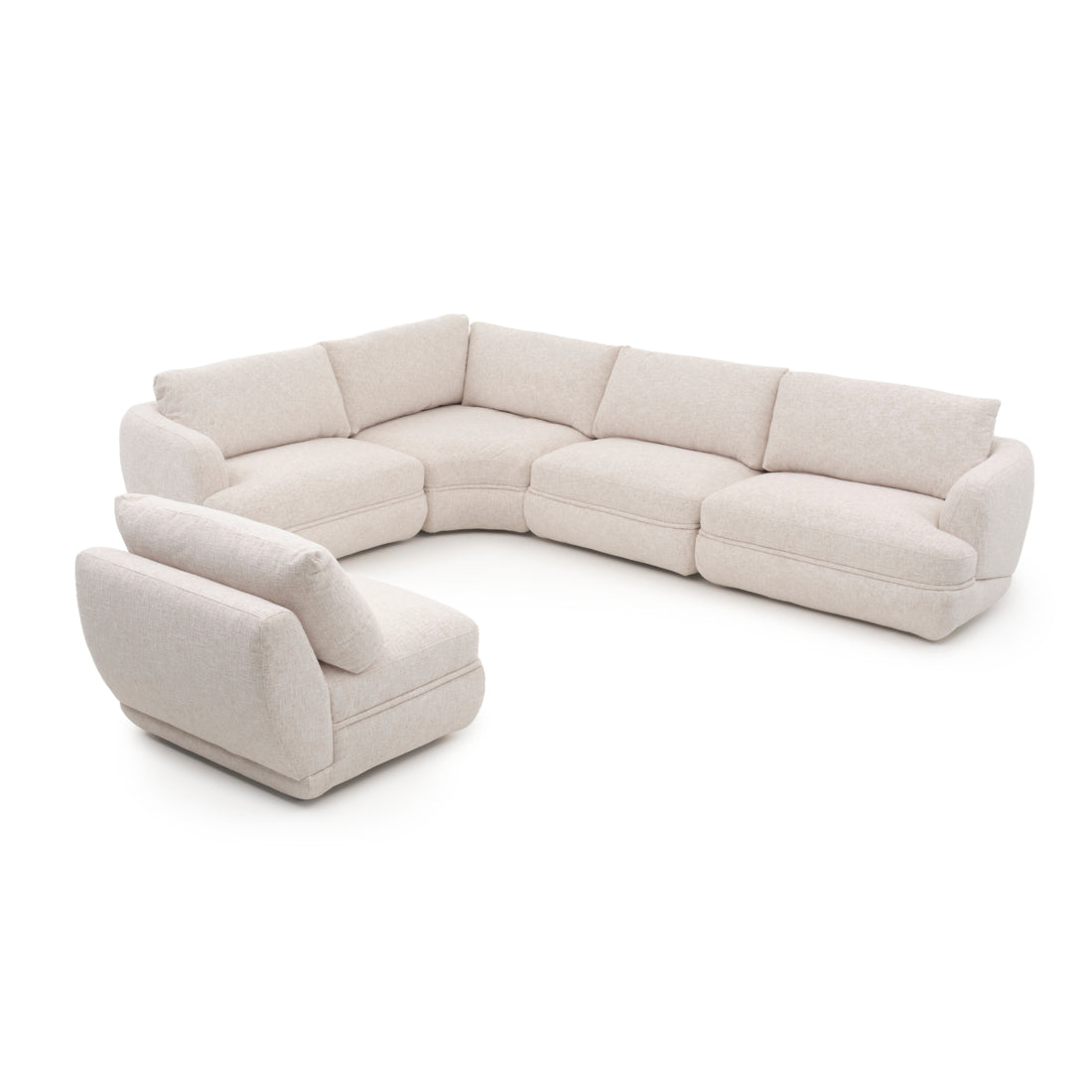 Esteli Fabric Modular Set Beige