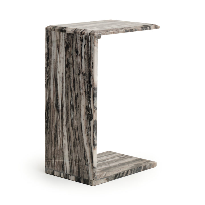 Neville Marble Accent Table Dark Grey