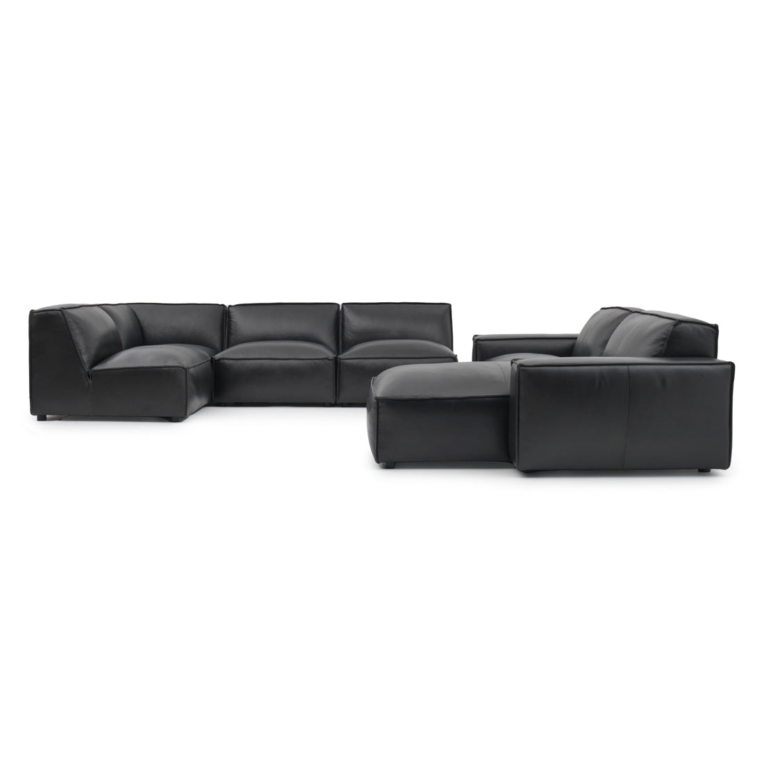 Nook Leather Modular Set Black